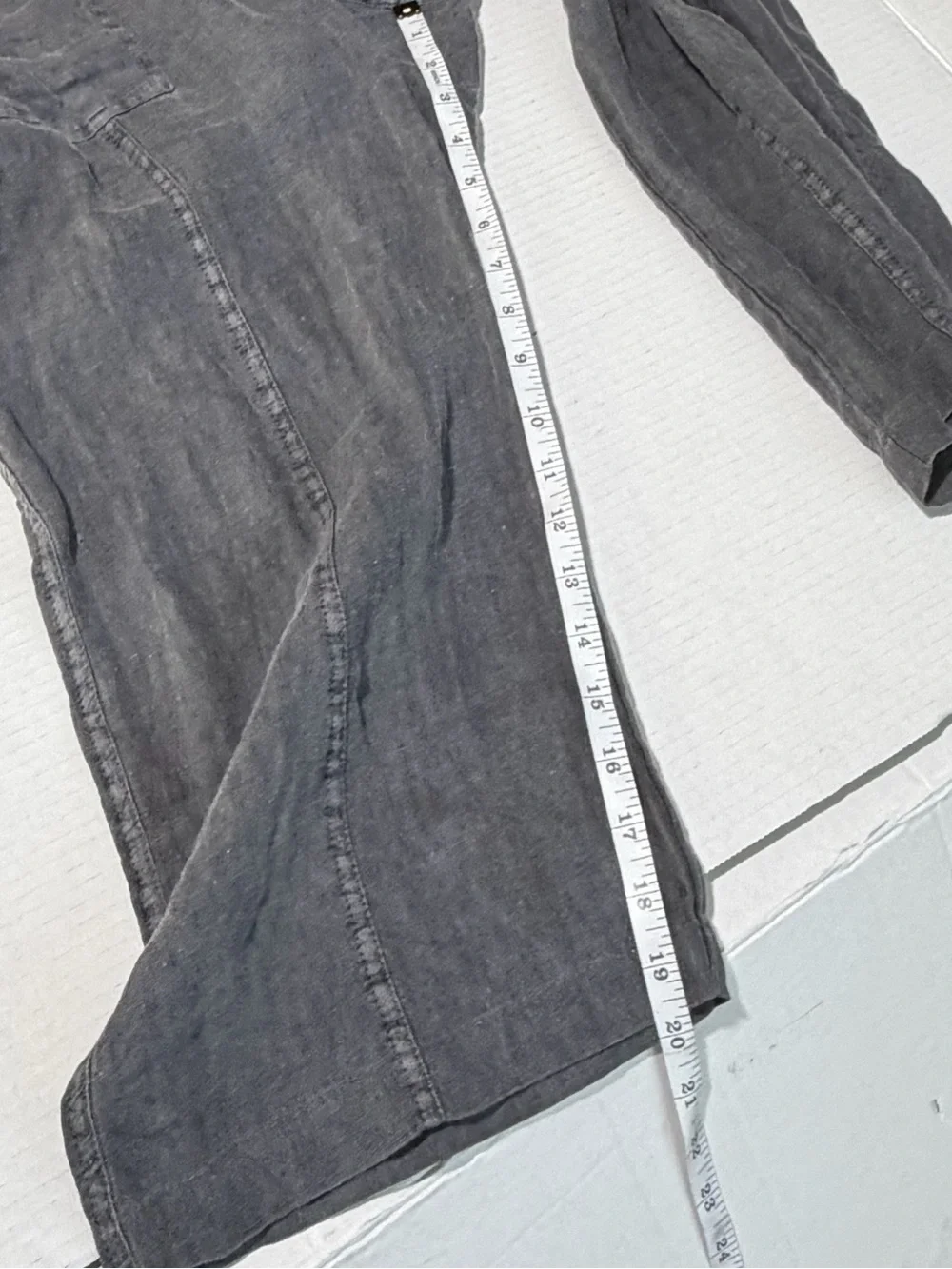 Zara Linen Washed Cargo Jumpsuit